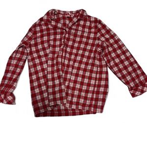 Victoria Secret Red Plaid Button-Up Shirt